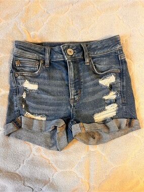 American Eagle Medium Wash High-Wasted Shorts